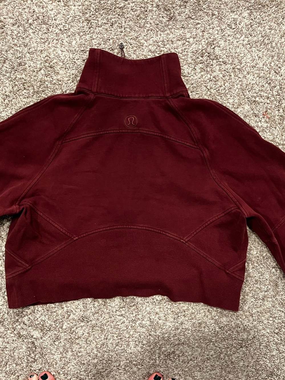 LULULEMON Women's Scuba Sweatshirt - Burgundy - Picture 2 of 2
